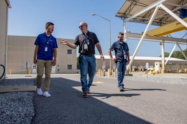 Researchers at work in the field