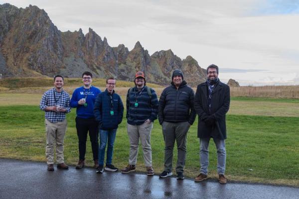 UK students and faculty gather in Norway to prepare their payload for NASA’s GHOST mission. From left: Alexander Barrera, Eric Adams, Carson Brown, Cannon Shields, Savio Poovathingal and Alexandre Martin. UK students and faculty gather in Norway to prepare their payload for NASA’s GHOST mission. From left: Alexander Barrera, Eric Adams, Carson Brown, Cannon Shields, Savio Poovathingal and Alexandre Martin. 