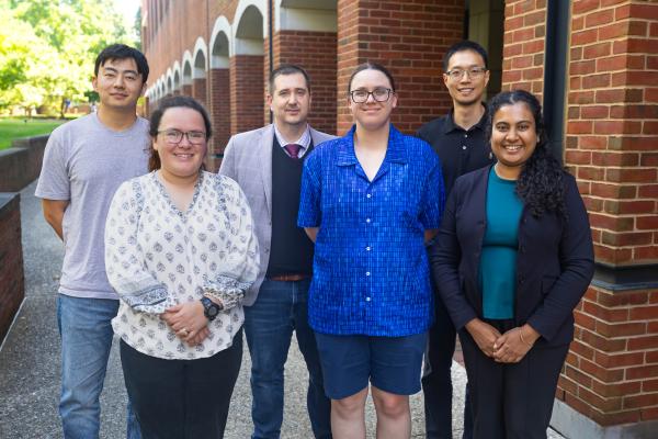 New faculty L to R: Zhang, Johnson, Caudill, Rubin-McGregor, Chen and Jayasinghe