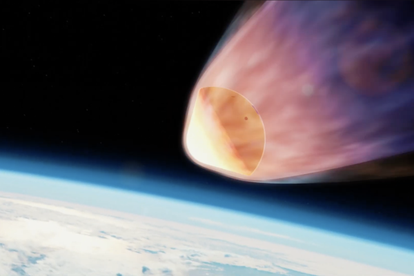 Space Capsule Re-entry Graphic